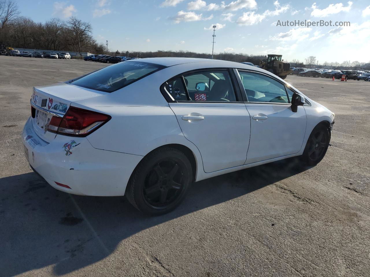 2013 Honda Civic Lx White vin: 2HGFB2F57DH585763