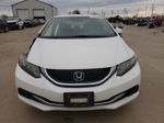 2013 Honda Civic Lx White vin: 2HGFB2F57DH601251