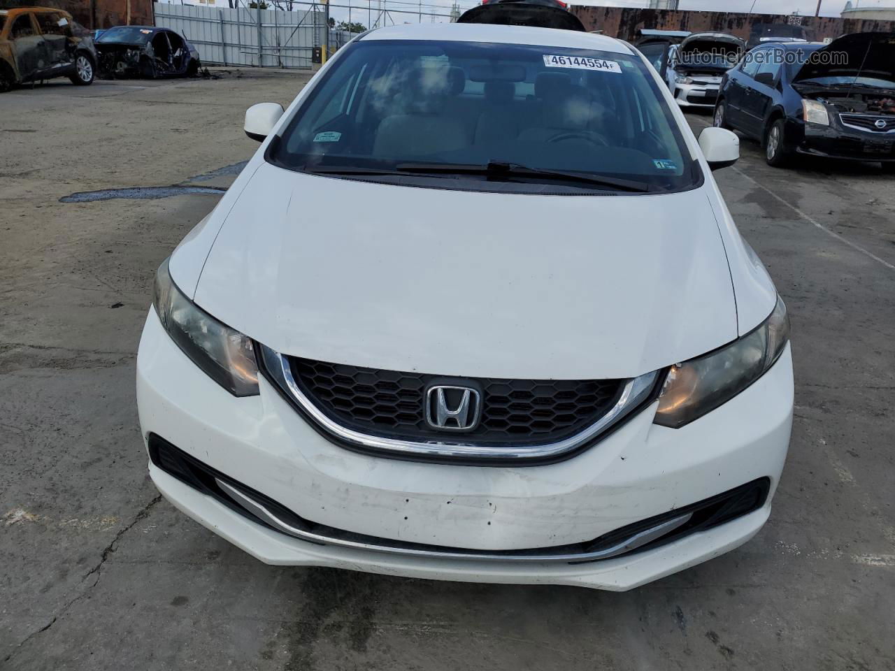 2013 Honda Civic Lx White vin: 2HGFB2F57DH602027