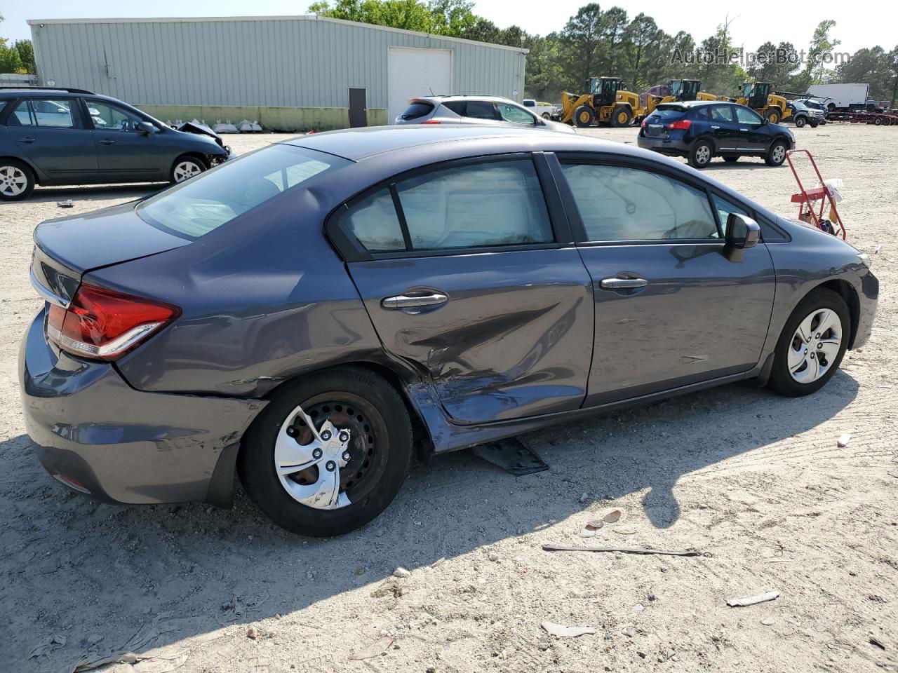 2014 Honda Civic Lx Серый vin: 2HGFB2F57EH501331