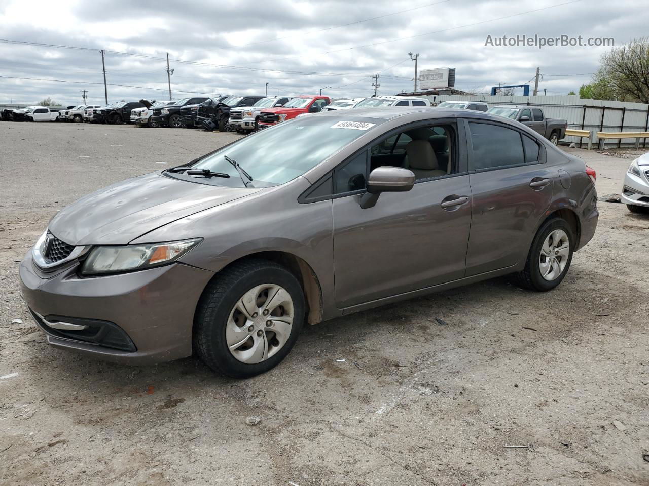 2014 Honda Civic Lx Tan vin: 2HGFB2F57EH502222