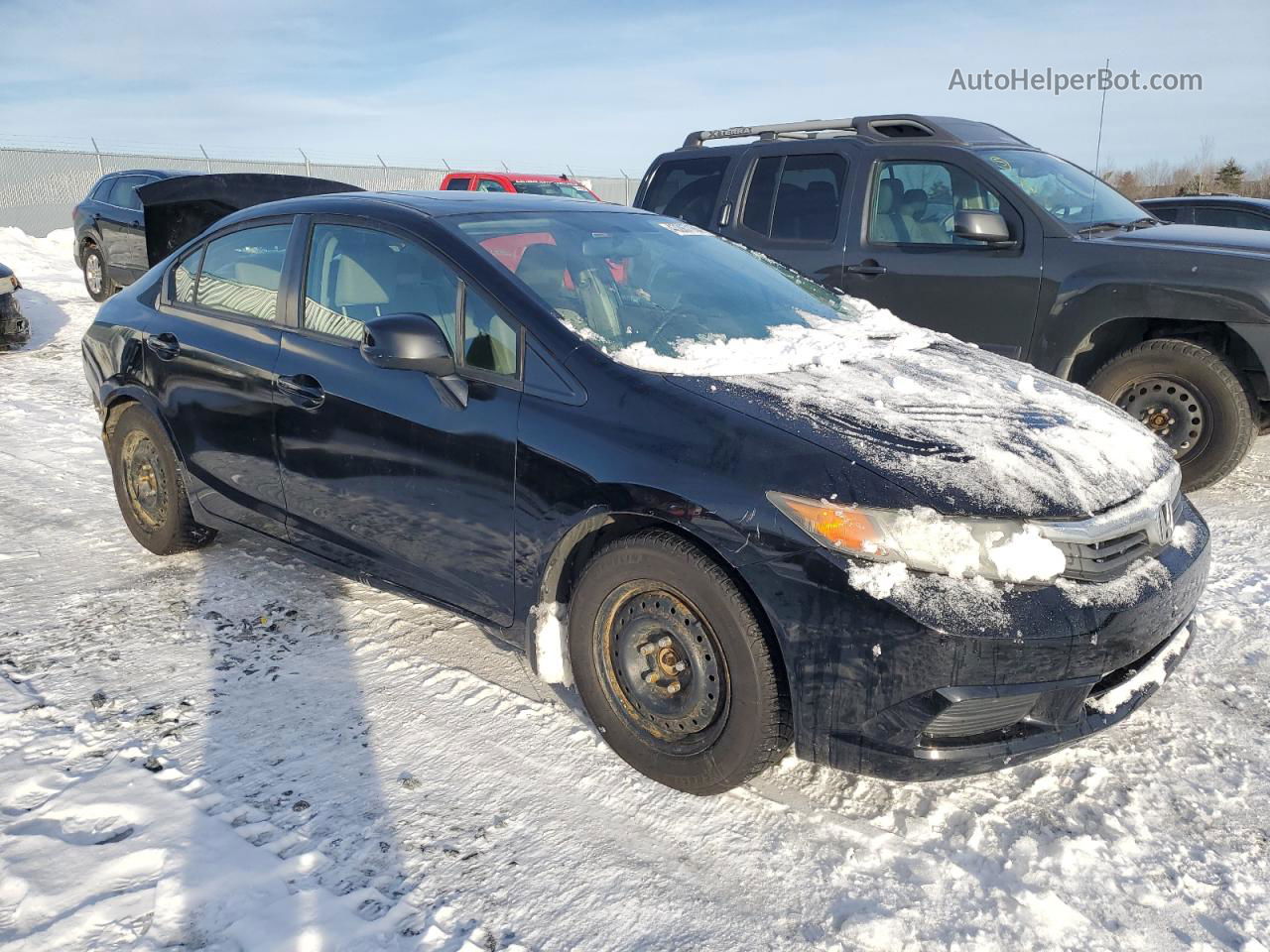 2012 Honda Civic Lx Black vin: 2HGFB2F58CH008402