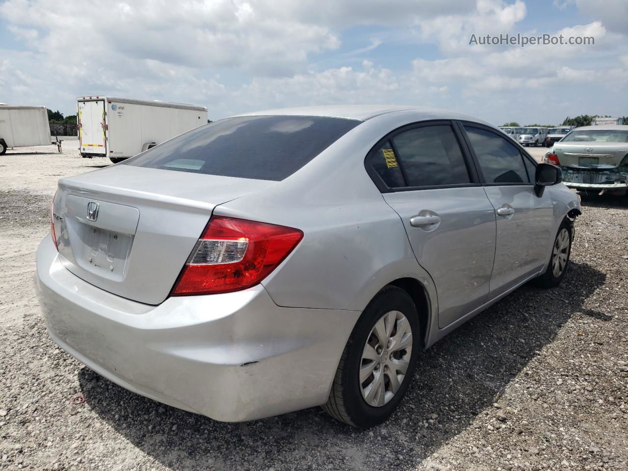 2012 Honda Civic Lx Silver vin: 2HGFB2F58CH316234