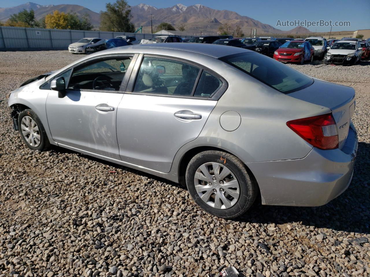 2012 Honda Civic Lx Silver vin: 2HGFB2F58CH525828