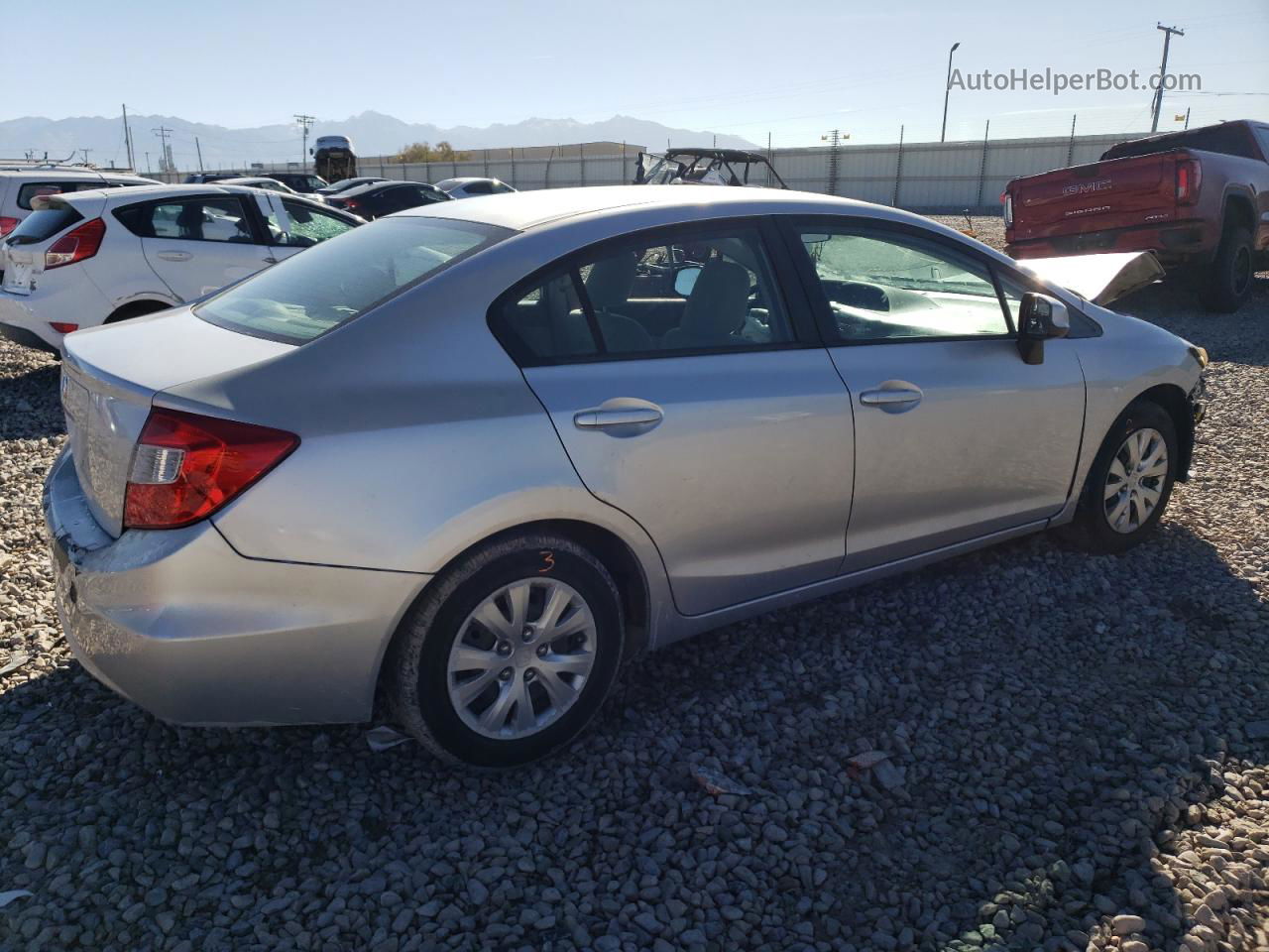 2012 Honda Civic Lx Silver vin: 2HGFB2F58CH525828