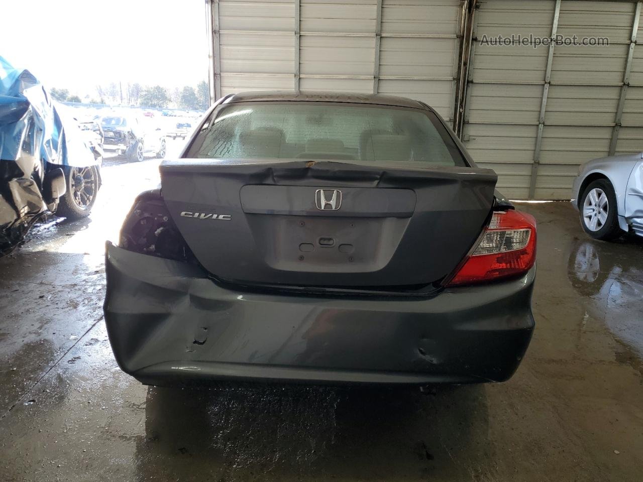 2012 Honda Civic Lx Gray vin: 2HGFB2F58CH528132