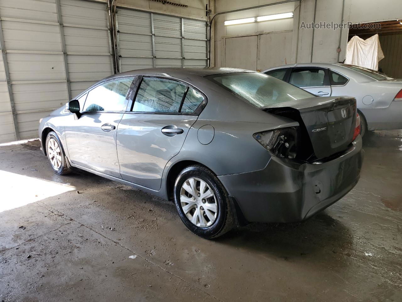 2012 Honda Civic Lx Gray vin: 2HGFB2F58CH528132