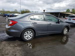 2012 Honda Civic Lx Gray vin: 2HGFB2F58CH565262