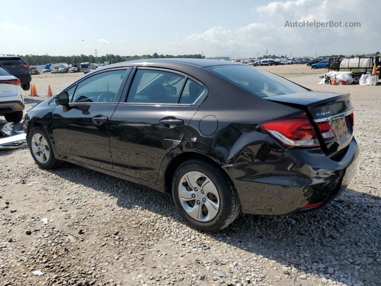 2013 Honda Civic Lx Black vin: 2HGFB2F58DH582807