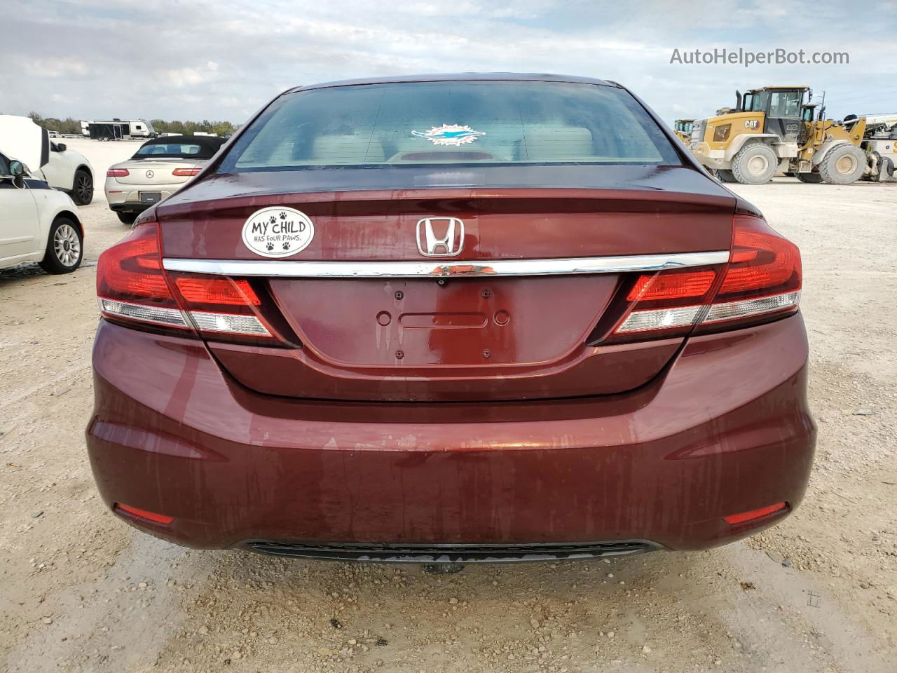 2014 Honda Civic Lx Бордовый vin: 2HGFB2F58EH500348