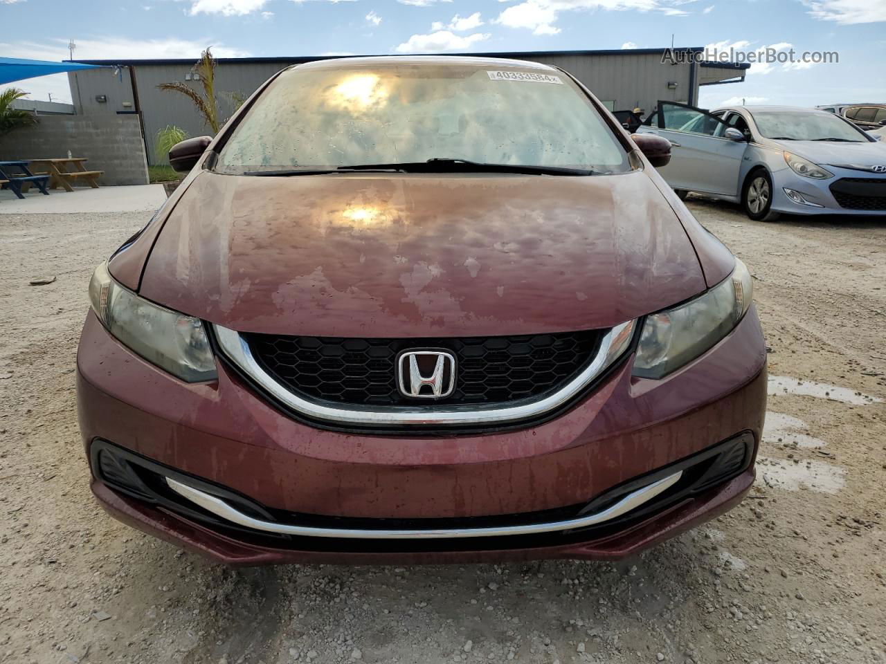 2014 Honda Civic Lx Burgundy vin: 2HGFB2F58EH500348