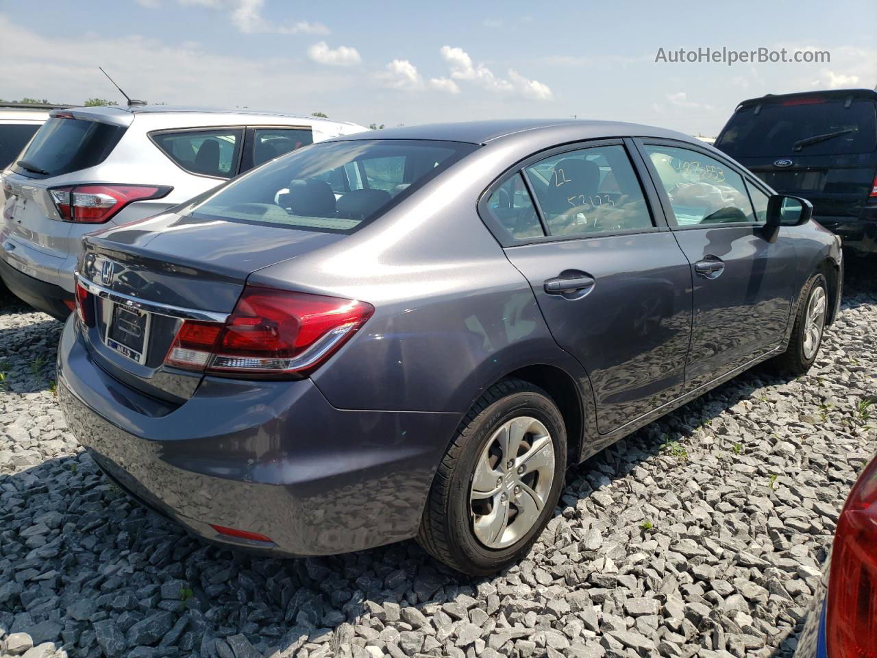 2014 Honda Civic Lx Gray vin: 2HGFB2F58EH506733