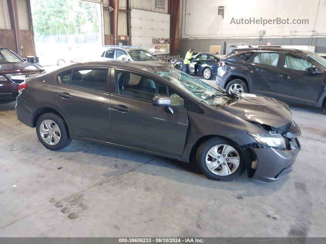 2014 Honda Civic Lx Gray vin: 2HGFB2F58EH551008