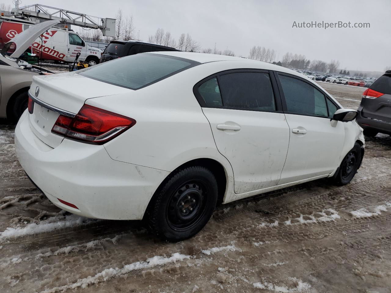 2015 Honda Civic Lx White vin: 2HGFB2F58FH015838