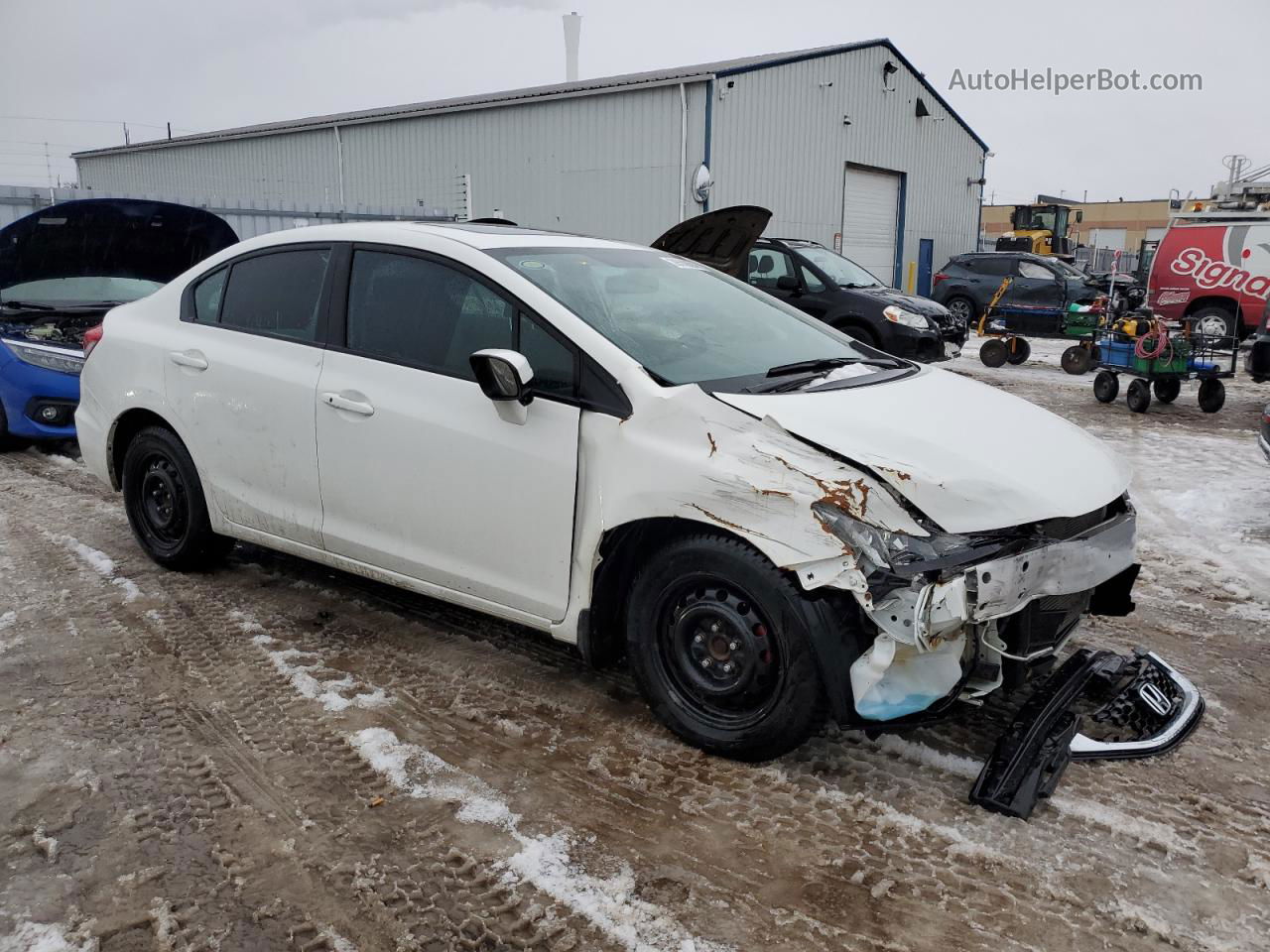 2015 Honda Civic Lx White vin: 2HGFB2F58FH015838