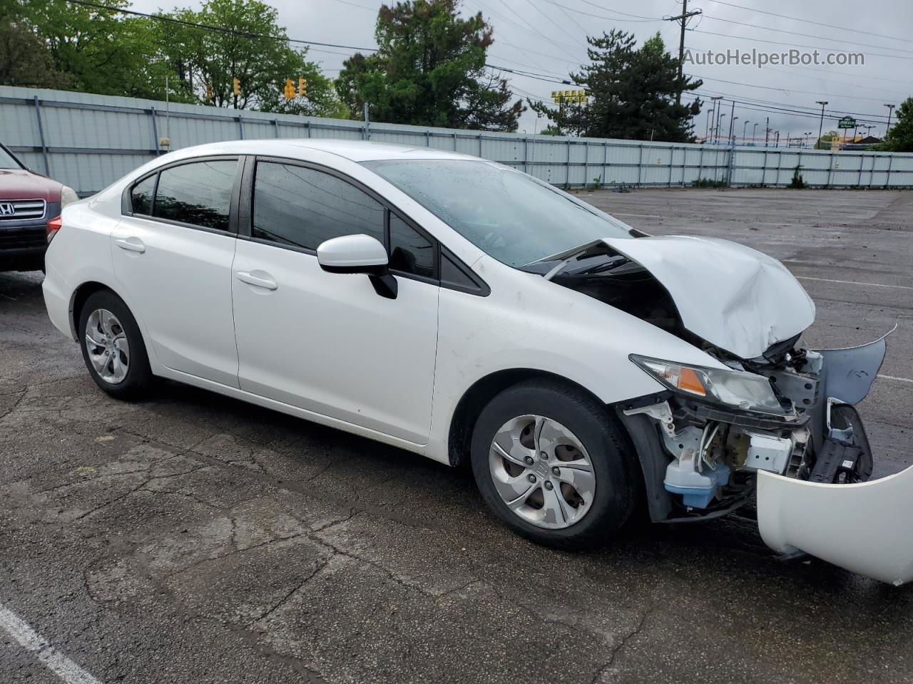 2015 Honda Civic Lx White vin: 2HGFB2F58FH520584