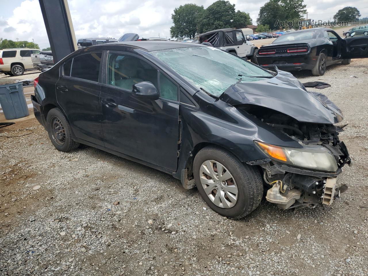 2012 Honda Civic Lx Black vin: 2HGFB2F59CH305436