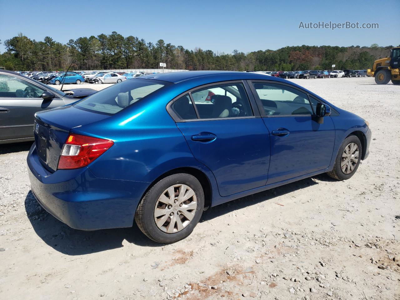 2012 Honda Civic Lx Blue vin: 2HGFB2F59CH511064