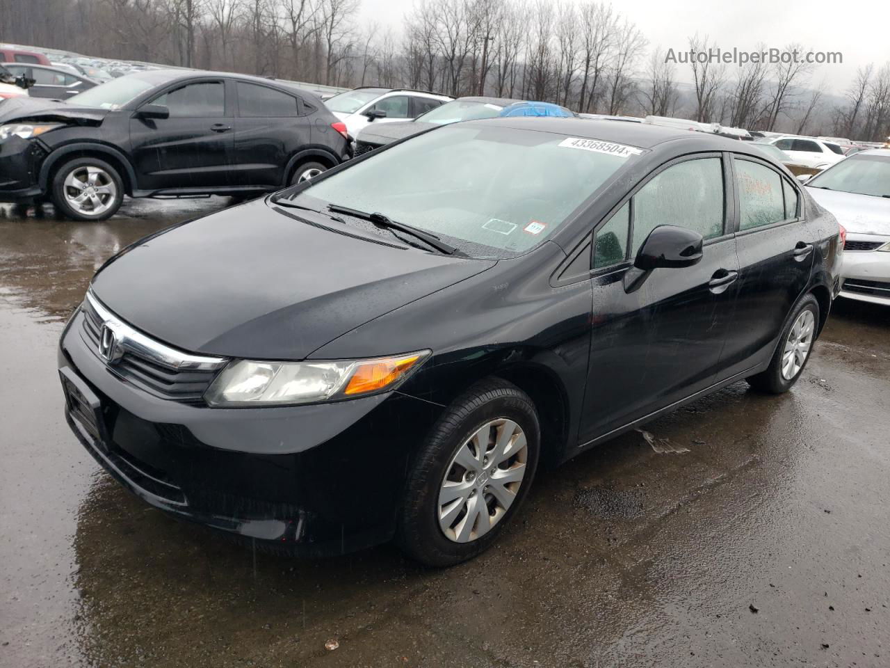 2012 Honda Civic Lx Black vin: 2HGFB2F59CH518046