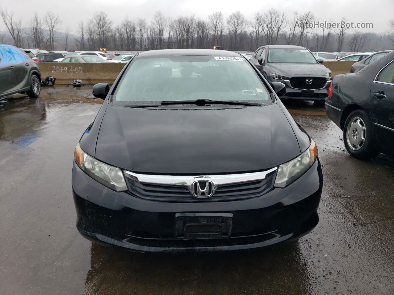 2012 Honda Civic Lx Black vin: 2HGFB2F59CH518046