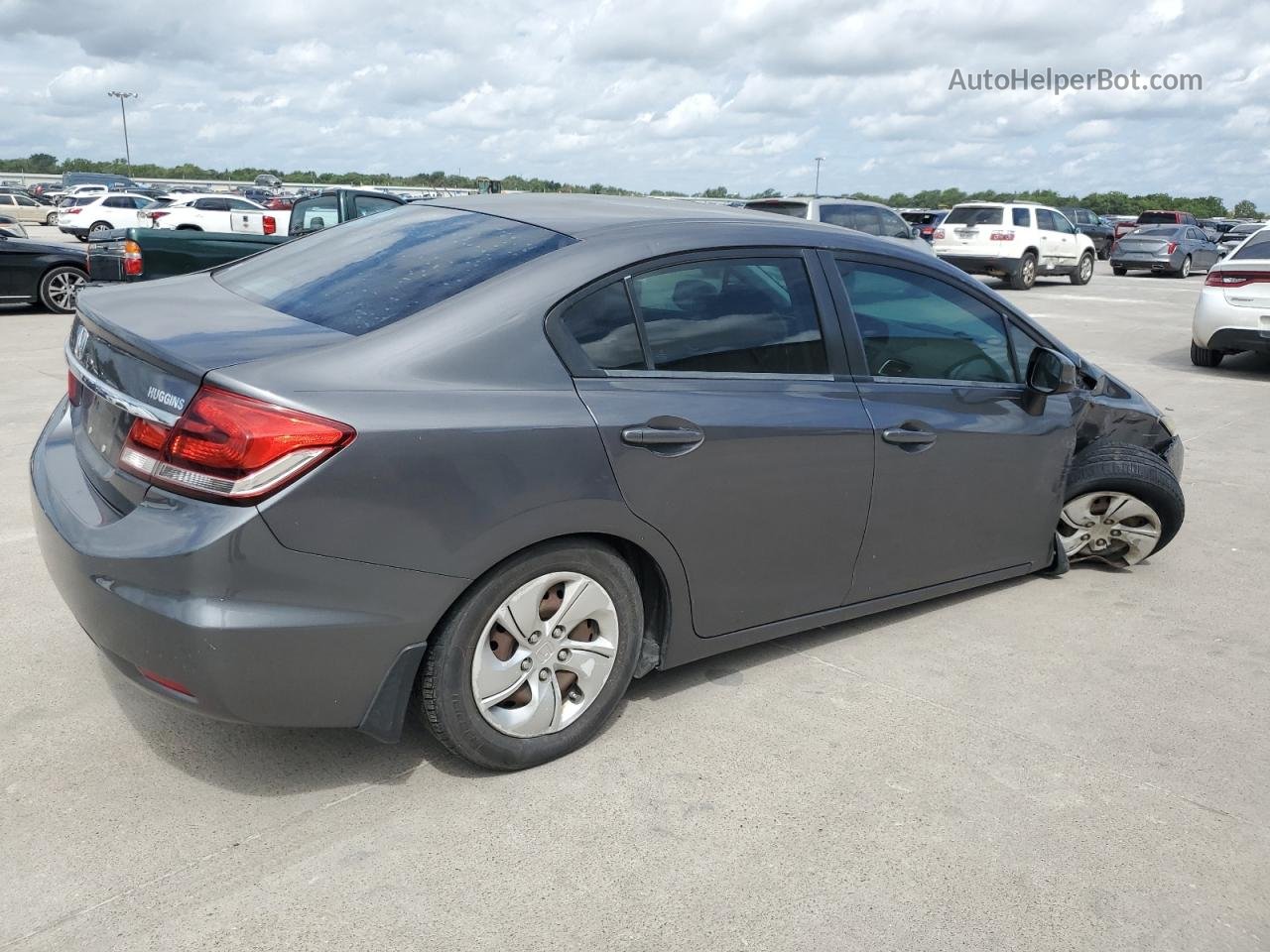 2013 Honda Civic Lx Gray vin: 2HGFB2F59DH541599