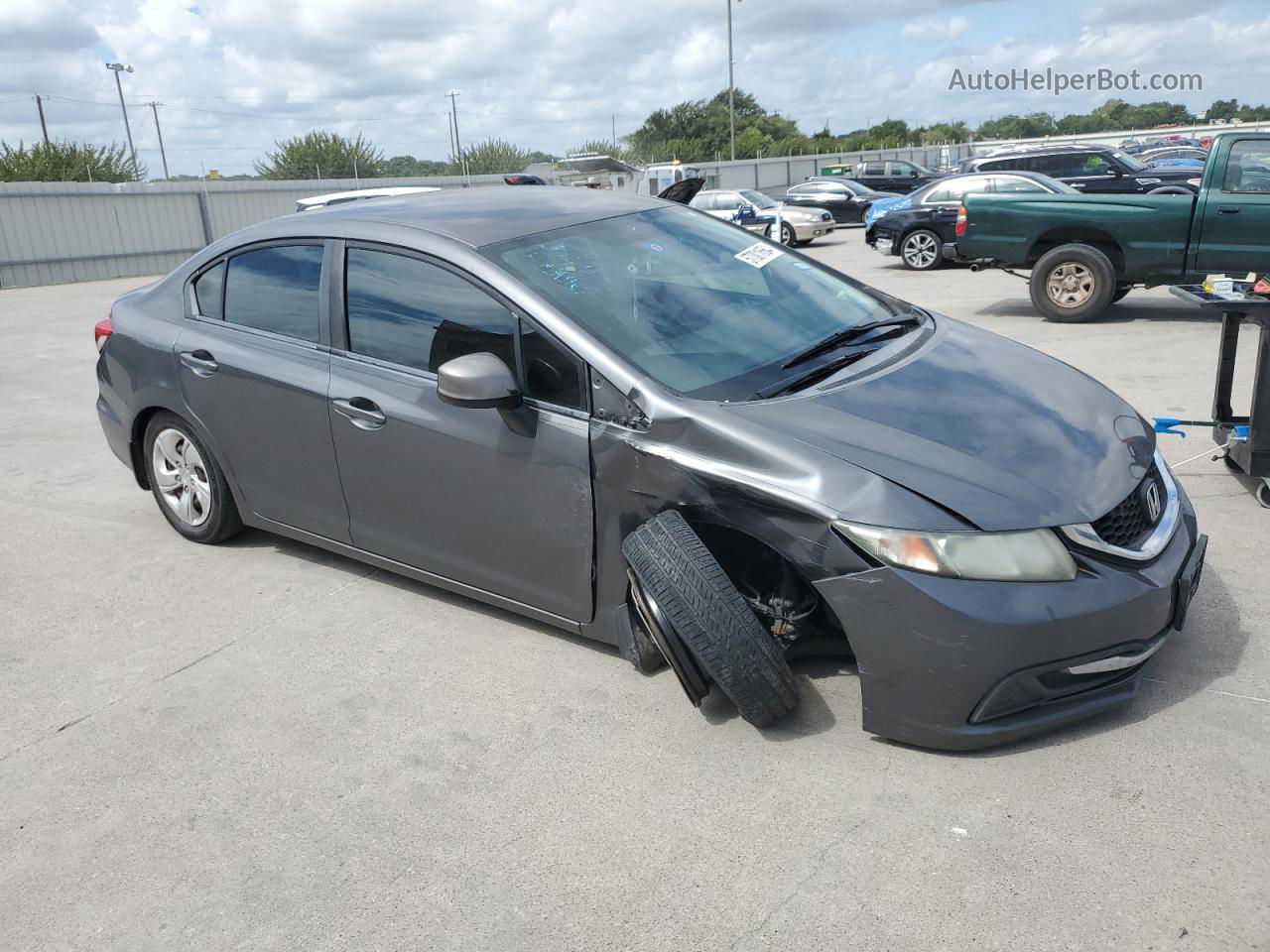 2013 Honda Civic Lx Gray vin: 2HGFB2F59DH541599