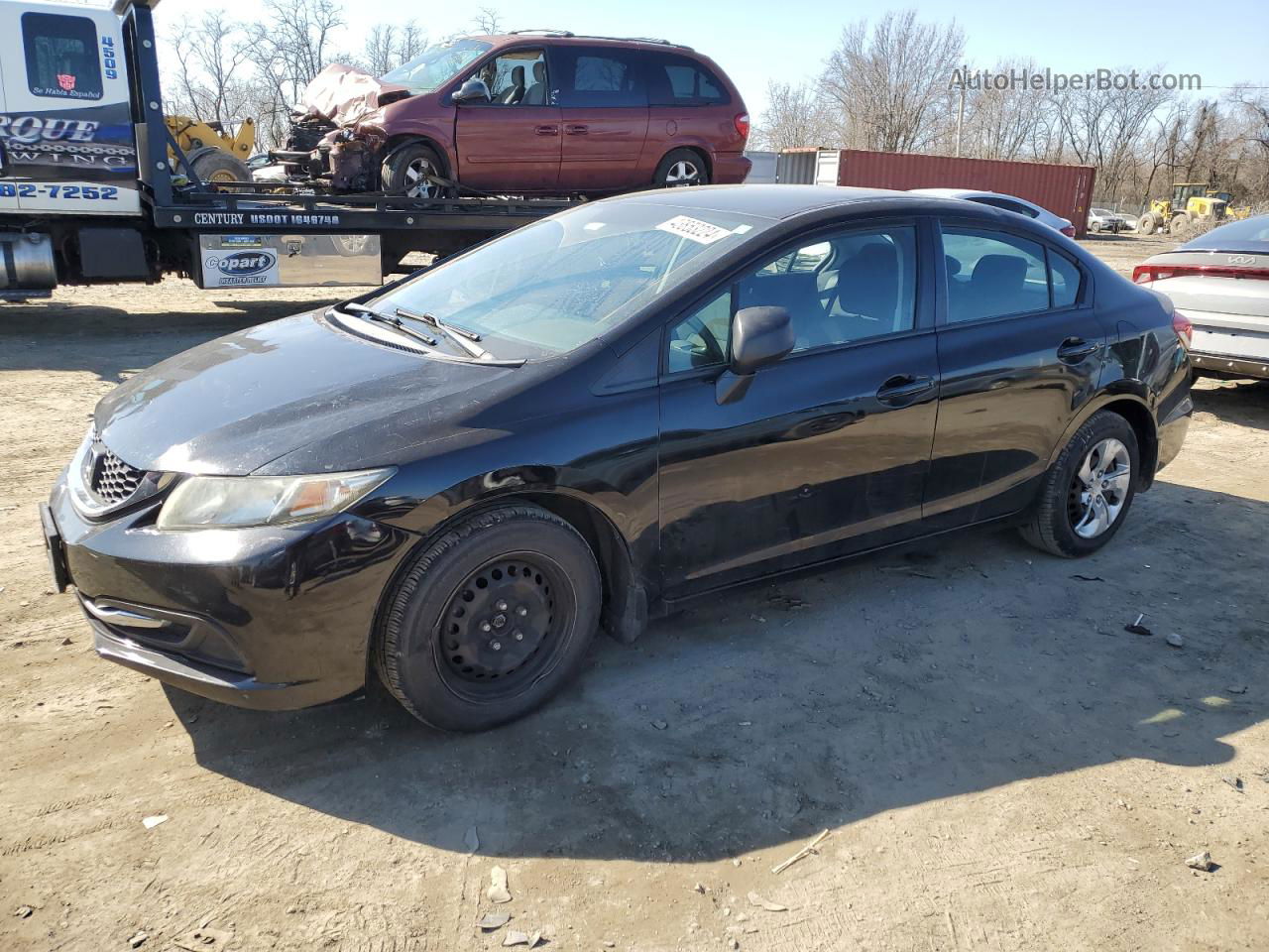 2013 Honda Civic Lx Black vin: 2HGFB2F59DH597753