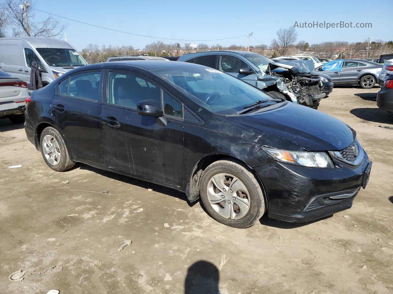 2013 Honda Civic Lx Black vin: 2HGFB2F59DH597753