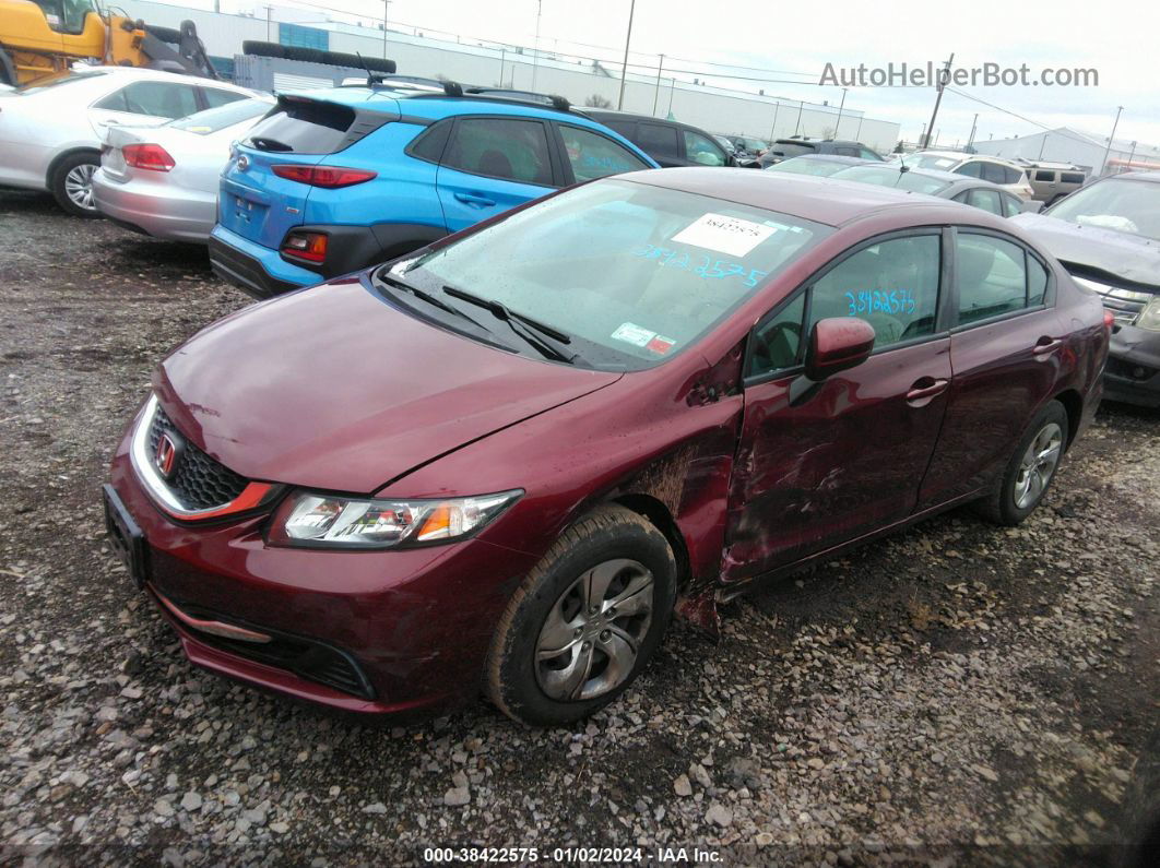 2014 Honda Civic Lx Red vin: 2HGFB2F59EH504604