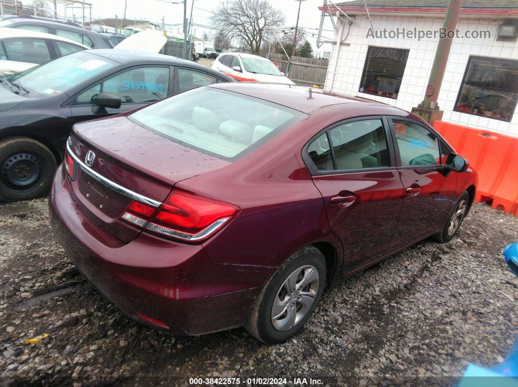 2014 Honda Civic Lx Red vin: 2HGFB2F59EH504604