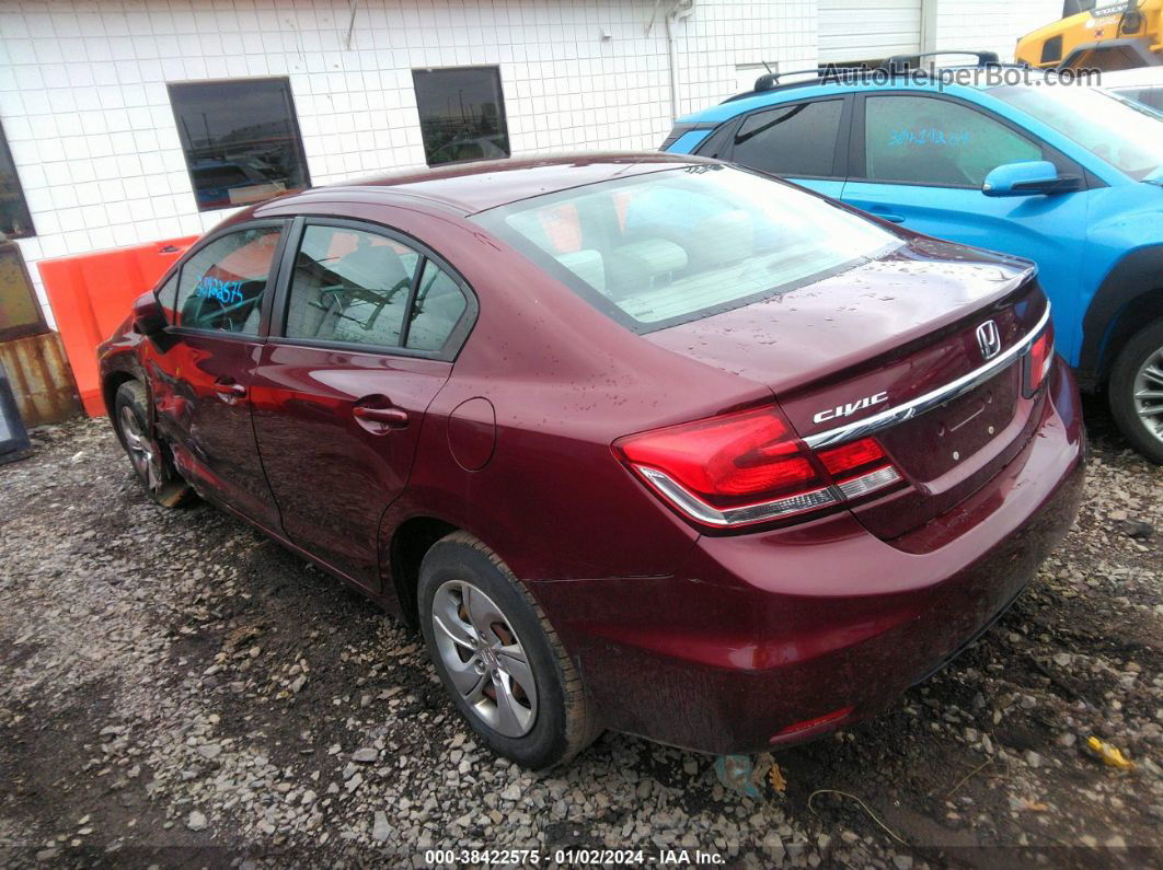 2014 Honda Civic Lx Red vin: 2HGFB2F59EH504604