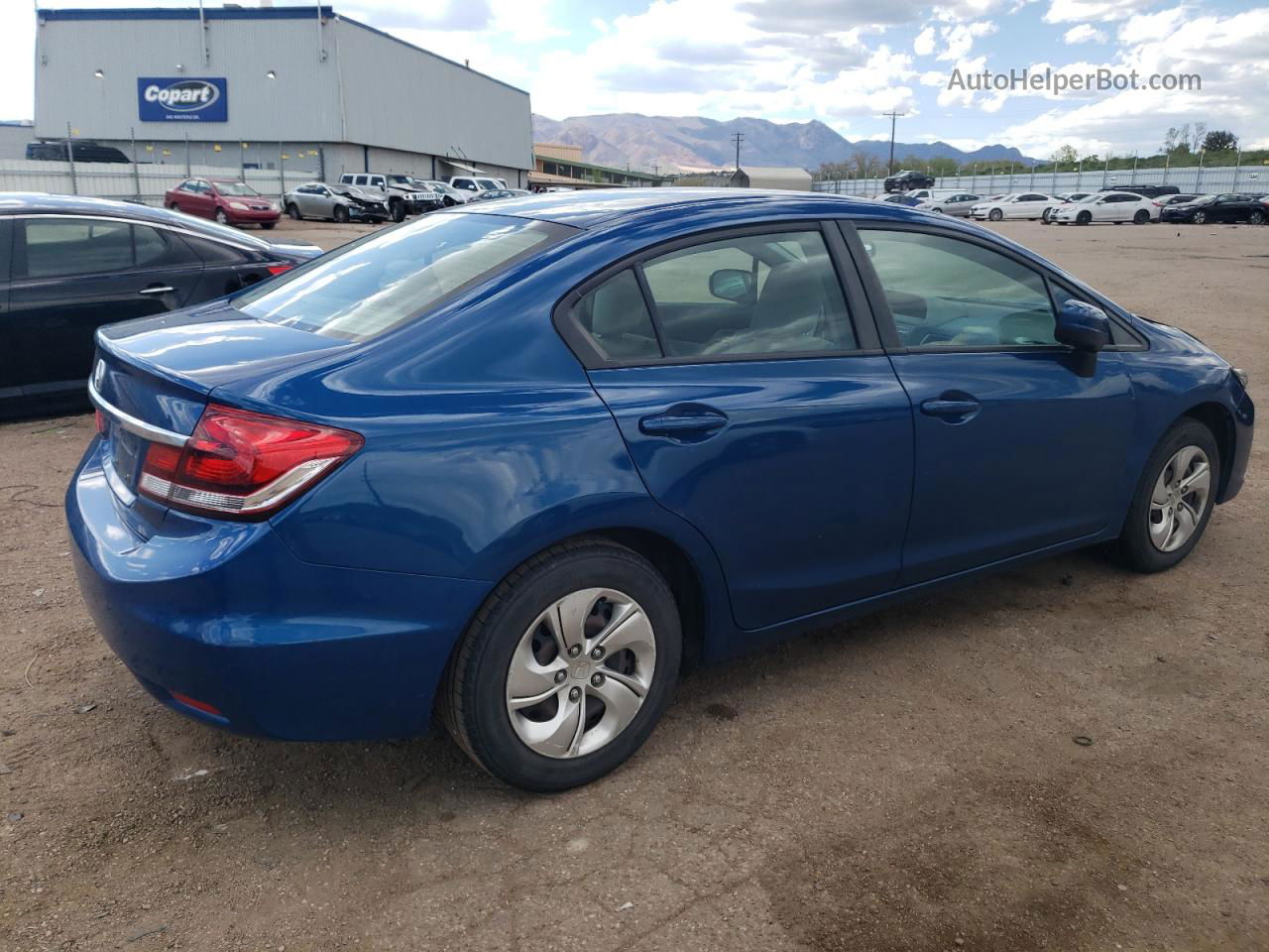 2014 Honda Civic Lx Blue vin: 2HGFB2F59EH520902