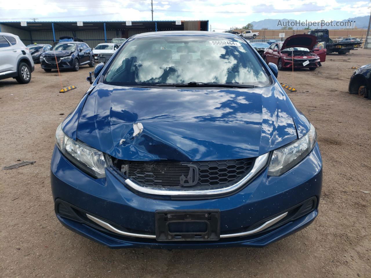 2014 Honda Civic Lx Blue vin: 2HGFB2F59EH520902