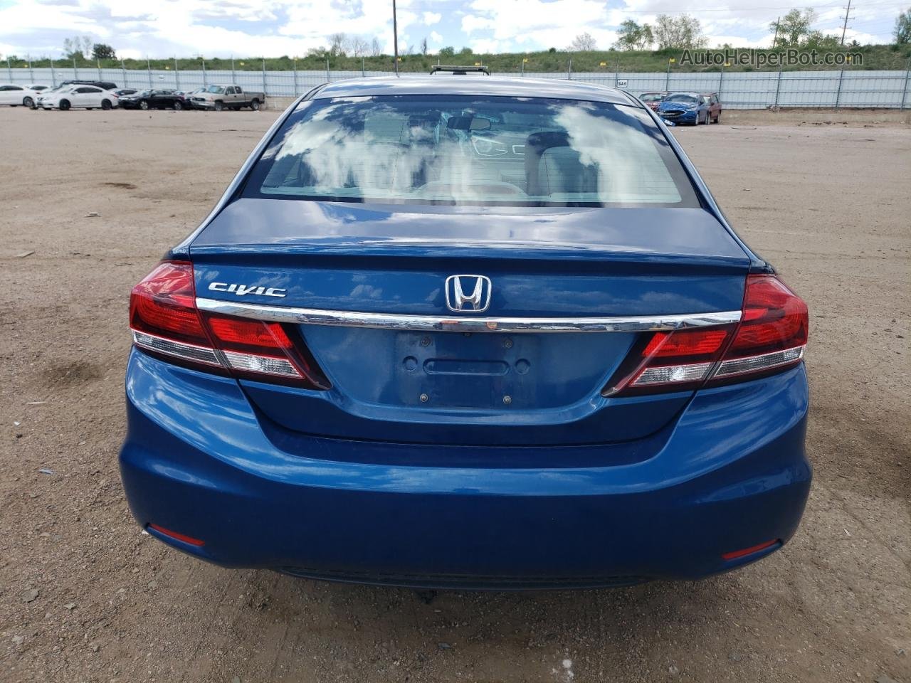 2014 Honda Civic Lx Blue vin: 2HGFB2F59EH520902