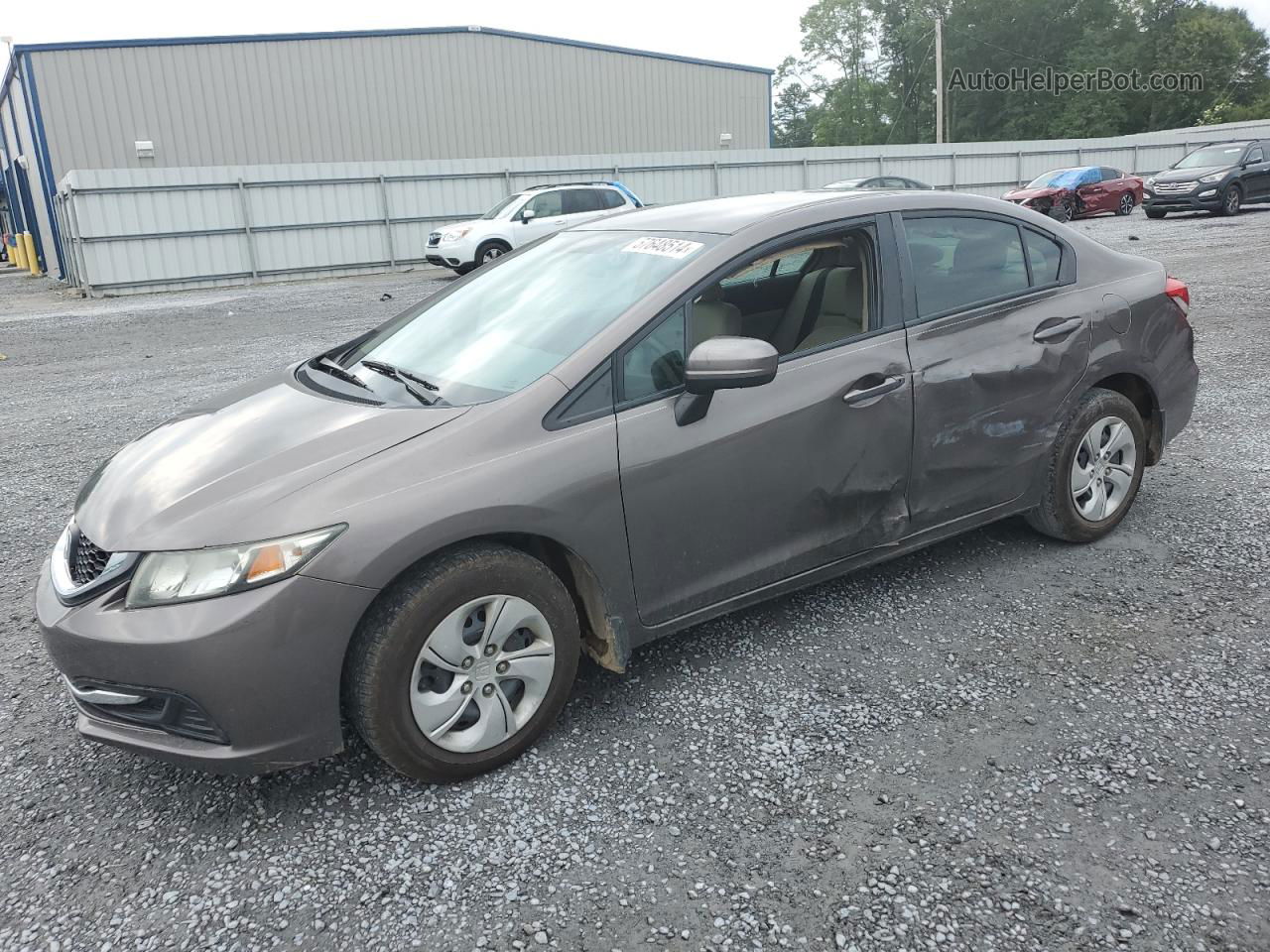 2014 Honda Civic Lx Серый vin: 2HGFB2F59EH528109