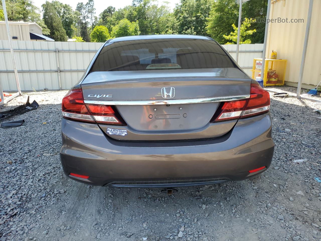 2014 Honda Civic Lx Gray vin: 2HGFB2F59EH534069