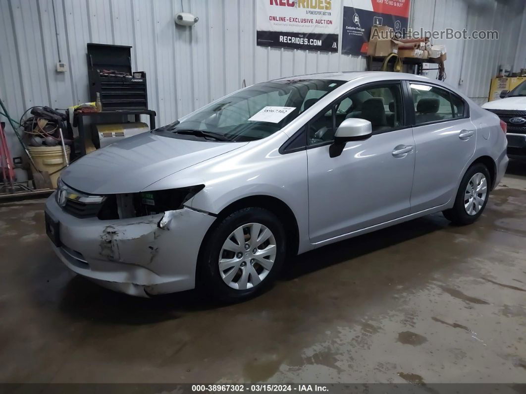 2012 Honda Civic Lx Silver vin: 2HGFB2F5XCH333696