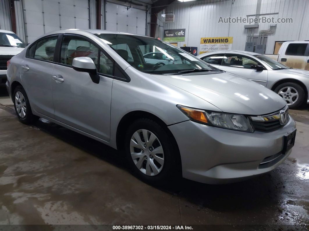 2012 Honda Civic Lx Серебряный vin: 2HGFB2F5XCH333696