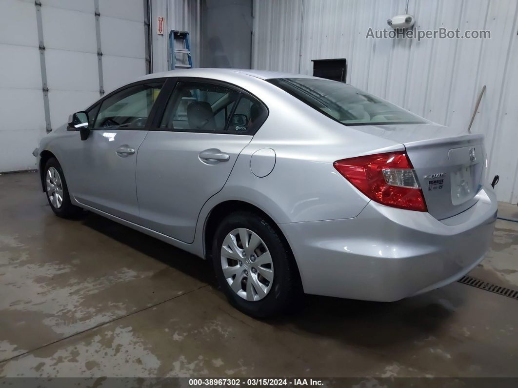 2012 Honda Civic Lx Silver vin: 2HGFB2F5XCH333696