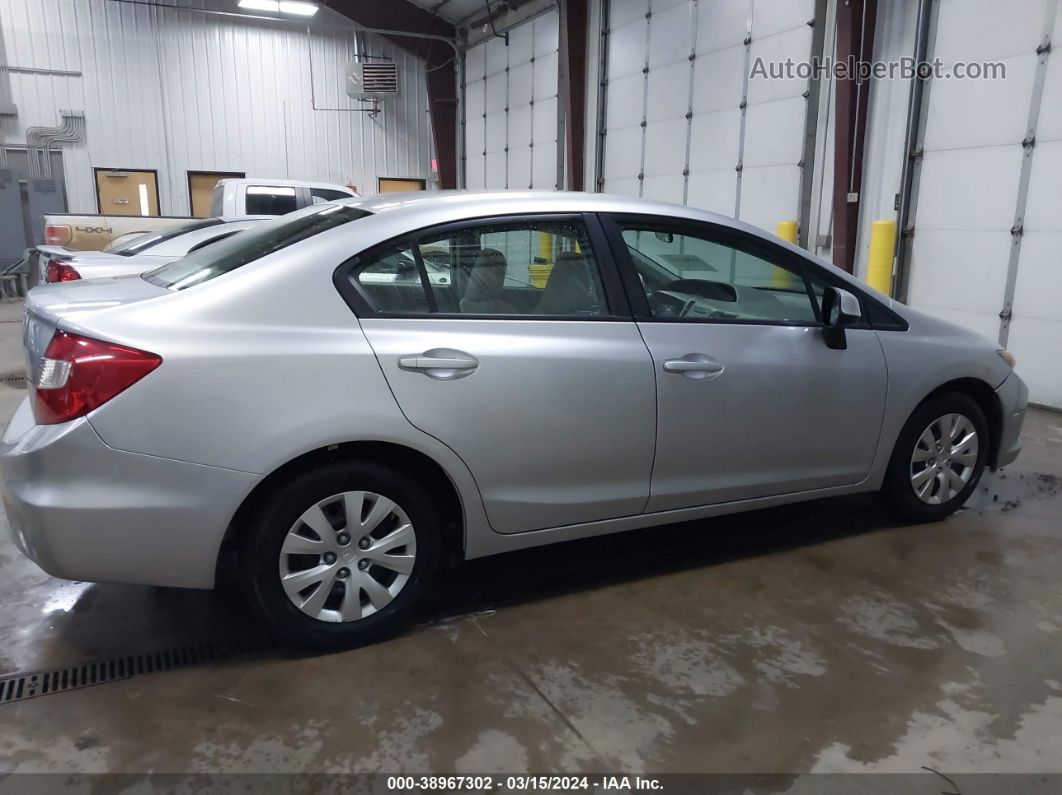 2012 Honda Civic Lx Silver vin: 2HGFB2F5XCH333696