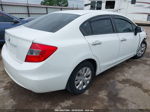 2012 Honda Civic Lx White vin: 2HGFB2F5XCH563707