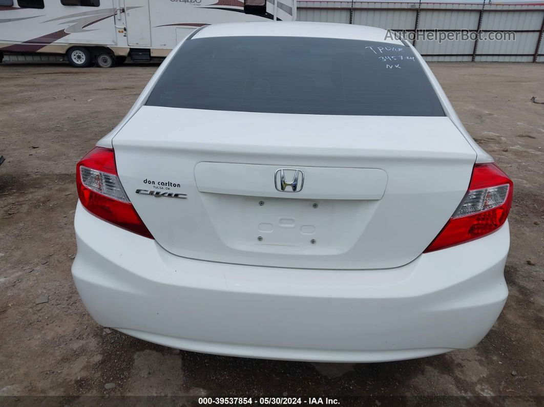 2012 Honda Civic Lx Белый vin: 2HGFB2F5XCH563707