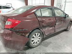 2012 Honda Civic Lx Red vin: 2HGFB2F5XCH607558