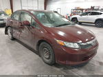 2012 Honda Civic Lx Red vin: 2HGFB2F5XCH607558