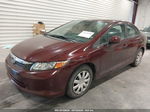 2012 Honda Civic Lx Red vin: 2HGFB2F5XCH607558