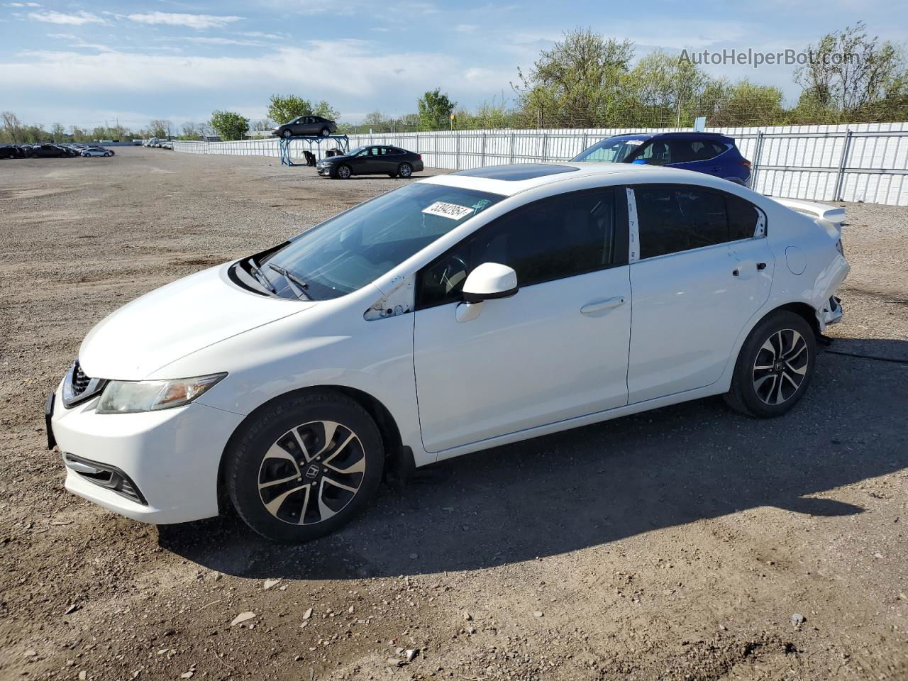 2013 Honda Civic Lx Белый vin: 2HGFB2F5XDH102802