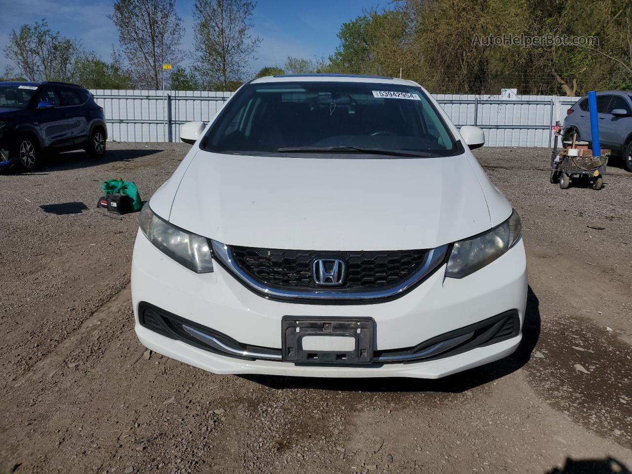 2013 Honda Civic Lx Белый vin: 2HGFB2F5XDH102802