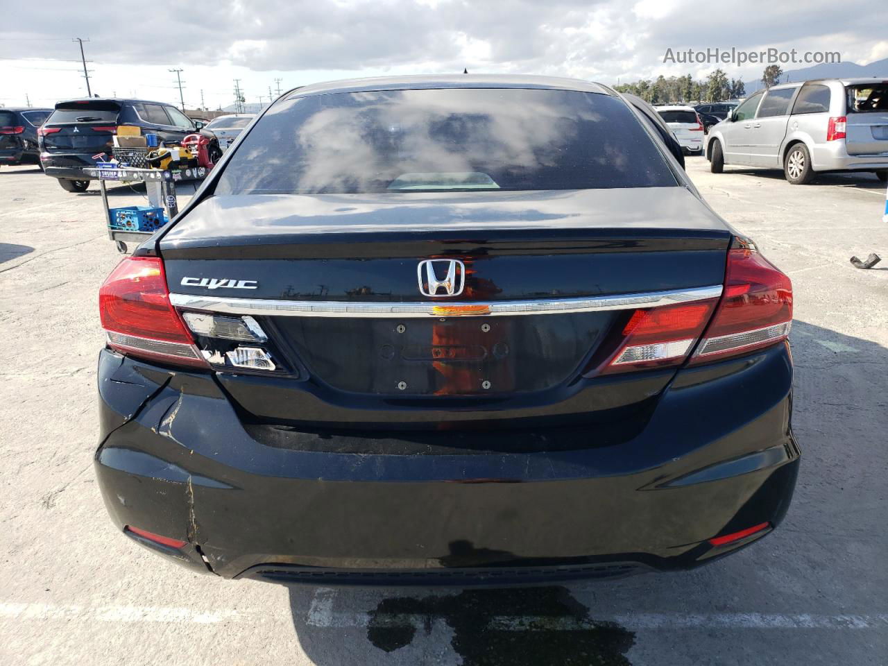 2013 Honda Civic Lx Black vin: 2HGFB2F5XDH301977