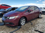 2013 Honda Civic Lx Burgundy vin: 2HGFB2F5XDH510846