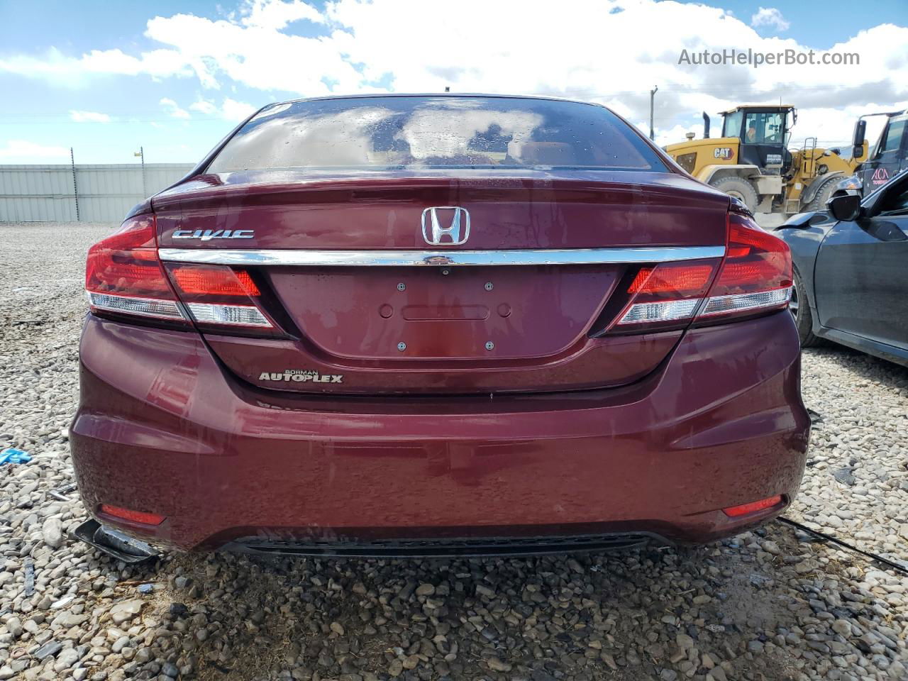 2013 Honda Civic Lx Burgundy vin: 2HGFB2F5XDH510846